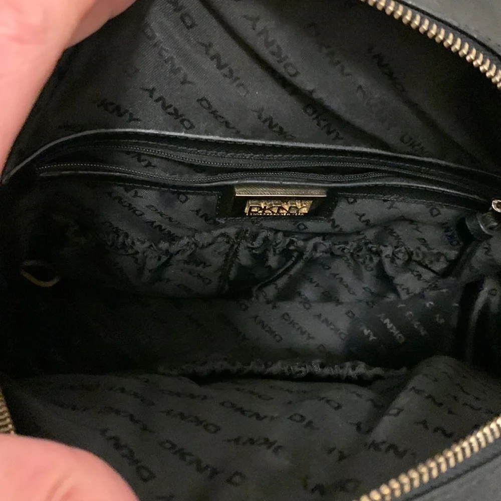 DKNY Saffiano Leather Top Zip Round Satchel - Picture 7 of 11